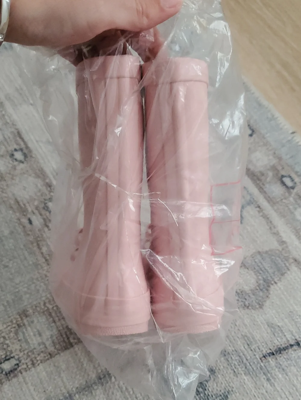 NWOT SweetHoney Whim And Wander Toddler Girls Pink Bow Rainboots Sz8
